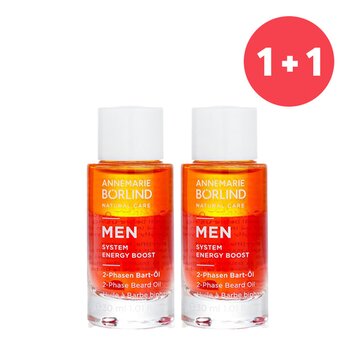 Annemarie Borlindová 【1+1 Set】Men System Energy Boost 2-Phase Beard Oil