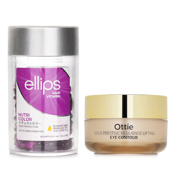 elipsy Ellips Hair Vitamin Oil -  Nutri Color 50capsules x1ml X Ottie Gold Prestige Resilience Lifting Eye Contour 30ml