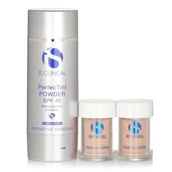 IS klinické Perfectint Powder SPF 40 Sunscreen Beige (1 Brush + 2 Powder Cartridges) (Unboxed)